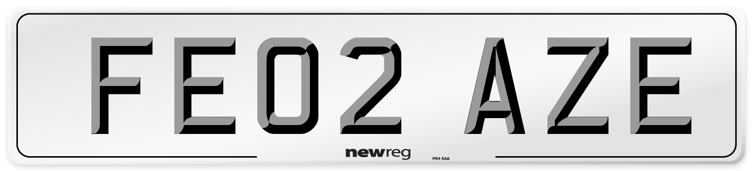 FE02 AZE Number Plate from New Reg